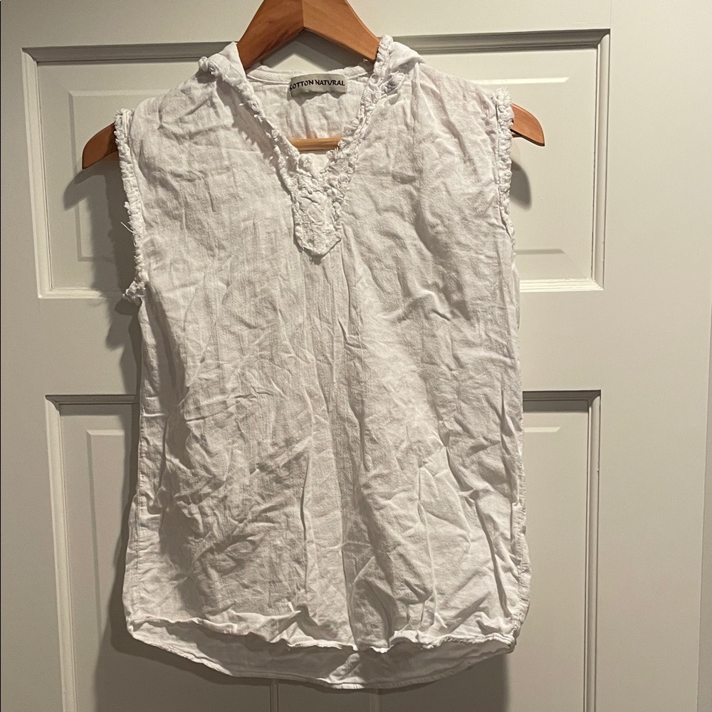 White Sleeveless Top
